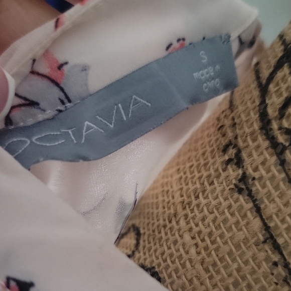 Avia Light Pink Floral Women's Blouse - Picture 2 of 5